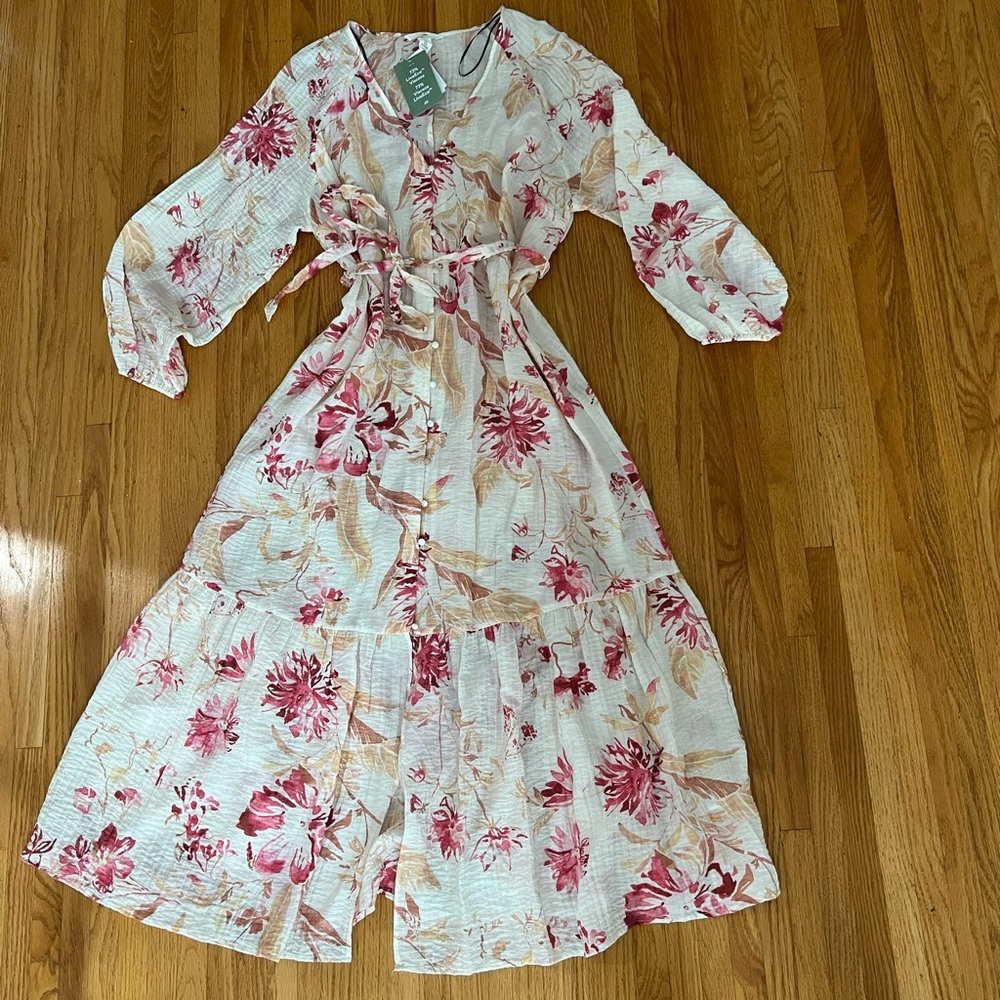 Nwt tie belt crepe dress - Picture 7 of 11
